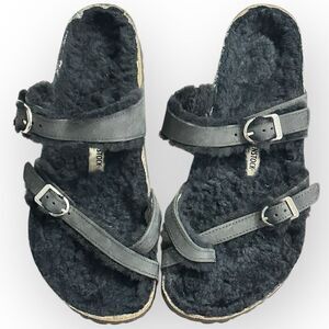 Birkenstock Shearling Fur Black Suede Women’s Regular Fit Mayari Womens 9